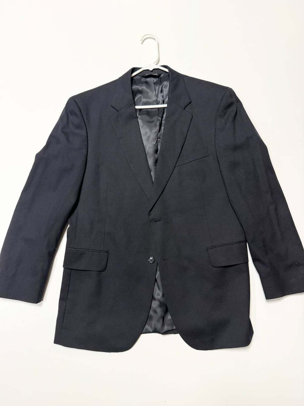 Jos A Bank Black Wool Suit Jacket Blazer Sport Coat Formal Elevated Basics Old M